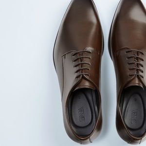 👞NWT- ZARA Men’s Vestir brown shoes - 12